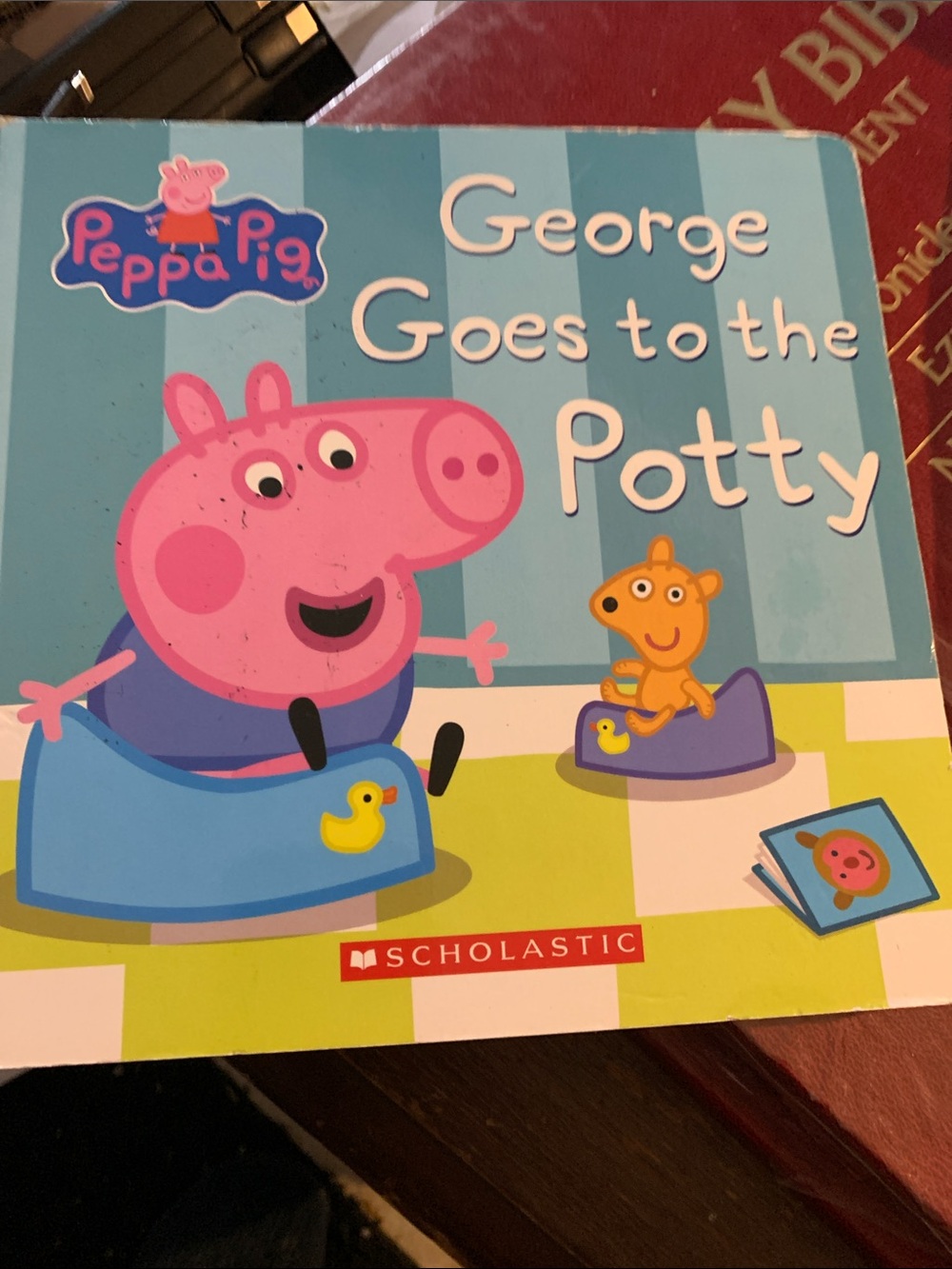 Peppa Pig Blue and Pink 'George Goes to the Potty' Board Book